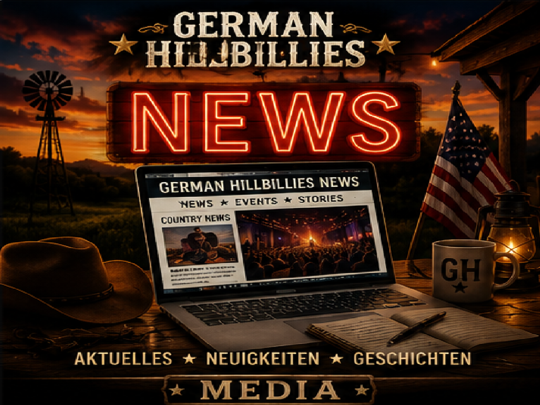 Country-Fans sitzen am Lagerfeuer und lachen