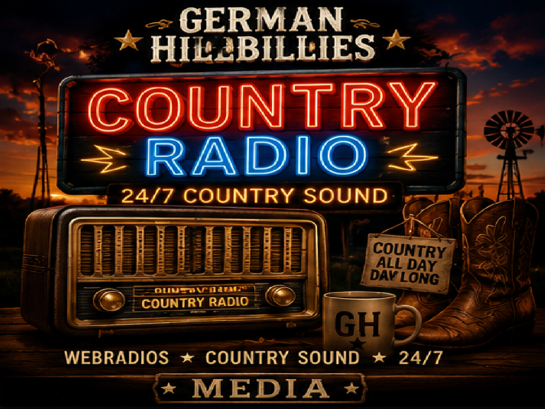 Country-Band spielt auf einer Bühne vor Publikum
